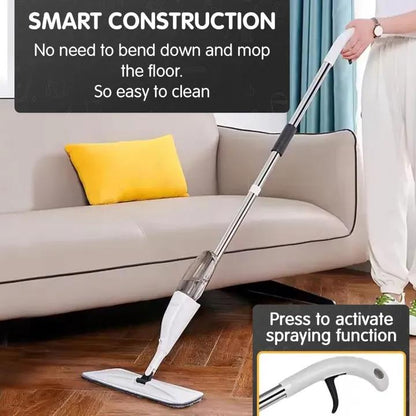 360° Spray Mop Cleaner with Refillable Water Tank & Microfiber Pad